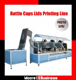 High Speed Bottle Caps Lids UV Printing Production Line